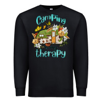 Black camping is my therapy Premium Sweatshirt - BarkalooDesign