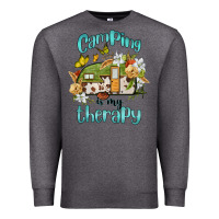Charcoal Heather camping is my therapy Premium Sweatshirt - BarkalooDesign