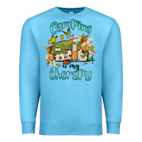 Ocean Blue camping is my therapy Premium Sweatshirt - BarkalooDesign