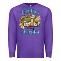 Purple camping is my therapy Premium Sweatshirt - BarkalooDesign