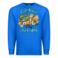 True Royal camping is my therapy Premium Sweatshirt - BarkalooDesign