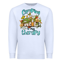White camping is my therapy Premium Sweatshirt - BarkalooDesign