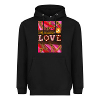 Black all you need is love Heavyweight Hoodie - AdoDesignShop
