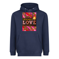Navy all you need is love Heavyweight Hoodie - AdoDesignShop