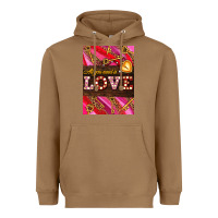 Toasted Coconut all you need is love Heavyweight Hoodie - AdoDesignShop