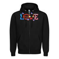 Black firefighter love Zipper Hoodie - HRA Design Shop