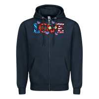 Navy firefighter love Zipper Hoodie - HRA Design Shop