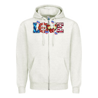 Oatmeal Heather firefighter love Zipper Hoodie - HRA Design Shop