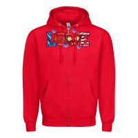 Red firefighter love Zipper Hoodie - HRA Design Shop
