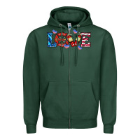 Sports Green firefighter love Zipper Hoodie - HRA Design Shop