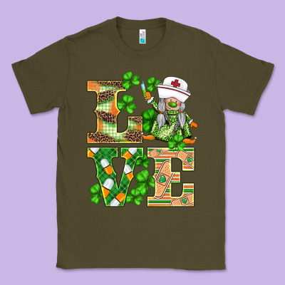 St.patricks Nurse Love Gnomies Classic Tee Designed By Barkaloodesign