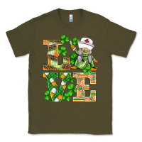 Army Green st.patricks nurse love gnomies Classic Tee - BarkalooDesign