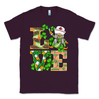 Plum st.patricks nurse love gnomies Classic Tee - BarkalooDesign