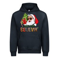 Navy Don't Stop Believing Santa Urban Hoodie - BundleAndBundleShop