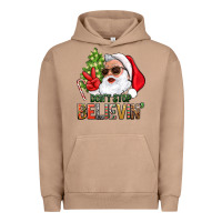 Pigment Burro Don't Stop Believing Santa Urban Hoodie - BundleAndBundleShop