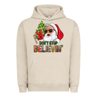 Pigment French Oak Don't Stop Believing Santa Urban Hoodie - BundleAndBundleShop
