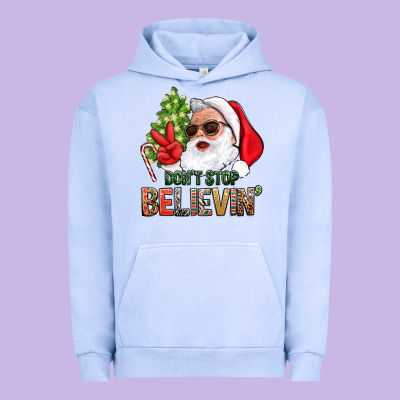Don't Stop Believing Santa Urban Hoodie Designed By Bundleandbundleshop