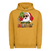 Pigment Peanut Butter Don't Stop Believing Santa Urban Hoodie - BundleAndBundleShop