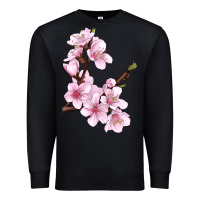Black Peach Blossom Premium Sweatshirt - LillyAllenDesigns