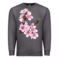 Charcoal Heather Peach Blossom Premium Sweatshirt - LillyAllenDesigns
