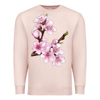 Pale Pink Peach Blossom Premium Sweatshirt - LillyAllenDesigns