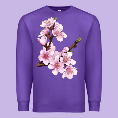 Peach Blossom Premium Sweatshirt Designed By Lillyallendesigns