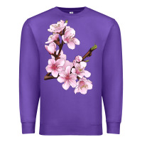 Purple Peach Blossom Premium Sweatshirt - LillyAllenDesigns
