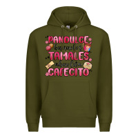 Army Green pandulce bunuelos tamales abuelita cafecito Premium Hoodie - MaliasSmallBusiness