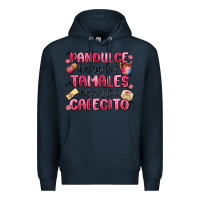 Navy pandulce bunuelos tamales abuelita cafecito Premium Hoodie - MaliasSmallBusiness