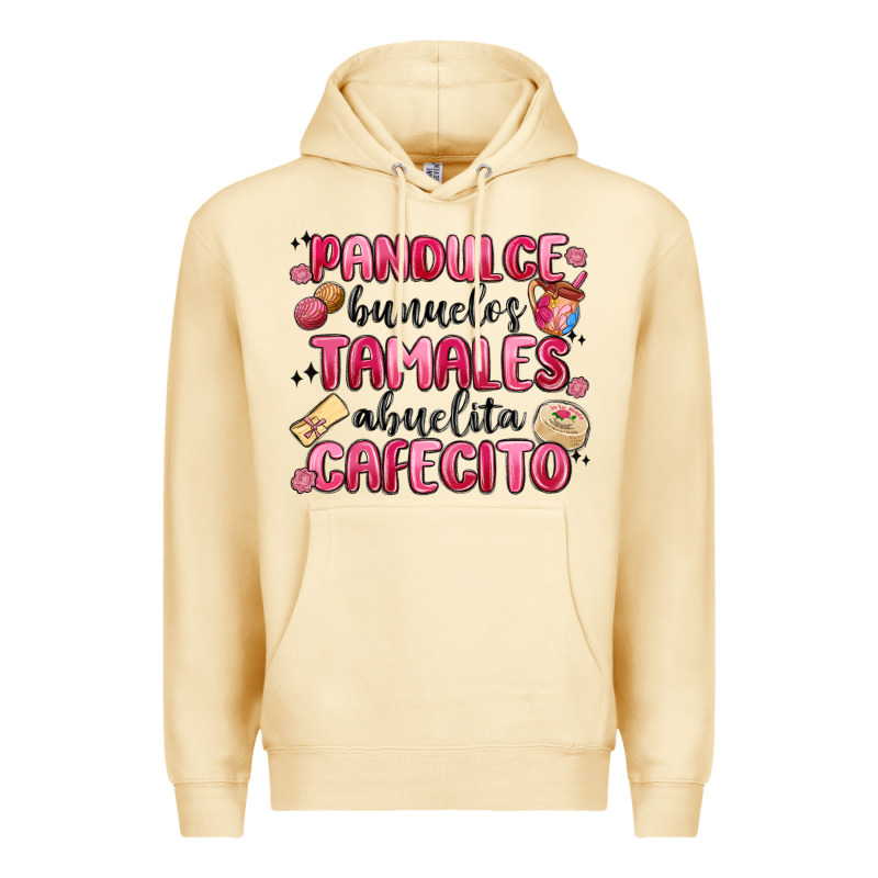 Pandulce Bunuelos Tamales Abuelita Cafecito Premium Hoodie by MaliasSmallBusiness | Teevron