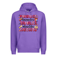 Purple pandulce bunuelos tamales abuelita cafecito Premium Hoodie - MaliasSmallBusiness