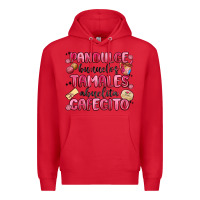 Red pandulce bunuelos tamales abuelita cafecito Premium Hoodie - MaliasSmallBusiness