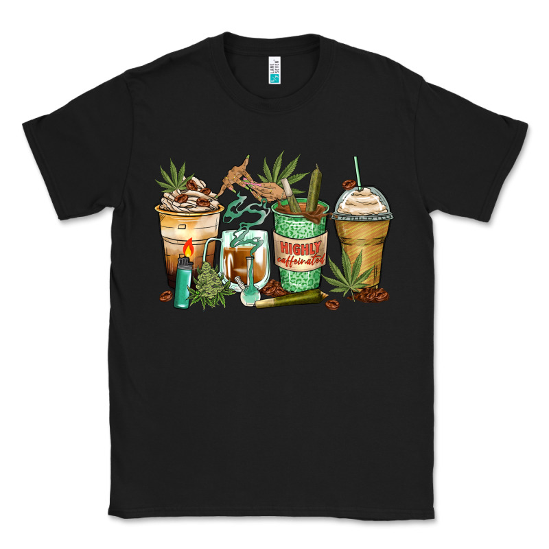 Highly Caffeinated Coffee Cups Classic Tee by Zillion Design Studio | Teevron