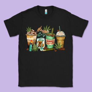 Highly Caffeinated Coffee Cups Classic Tee Designed By Zillion Design Studio