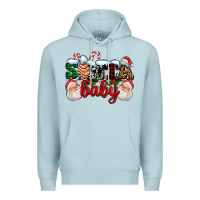 Blue Mist santa baby with santa and christmas tree cake Premium Hoodie - AdoDesignShop