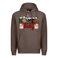 Coffee santa baby with santa and christmas tree cake Premium Hoodie - AdoDesignShop