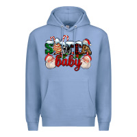 Colony Blue santa baby with santa and christmas tree cake Premium Hoodie - AdoDesignShop