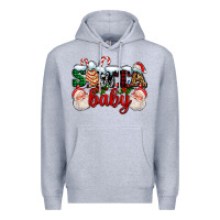 Heather Grey santa baby with santa and christmas tree cake Premium Hoodie - AdoDesignShop