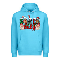 Ocean Blue santa baby with santa and christmas tree cake Premium Hoodie - AdoDesignShop