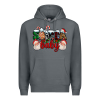 Rock santa baby with santa and christmas tree cake Premium Hoodie - AdoDesignShop
