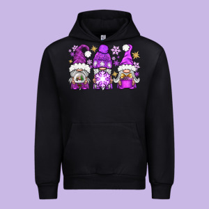 Purple Winter Gnomies Urban Hoodie Designed By Bundleandbundleshop