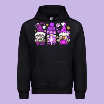Purple Winter Gnomies Urban Hoodie Designed By Bundleandbundleshop