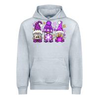 Heather Grey Purple Winter Gnomies Urban Hoodie - BundleAndBundleShop