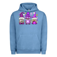 Pigment Pebble Blue Purple Winter Gnomies Urban Hoodie - BundleAndBundleShop