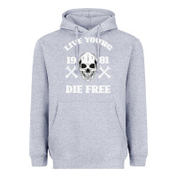 Heather Grey Live Young Die Free Heavyweight Hoodie - Bettercallsaul