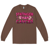 Chestnut Stronger Than Cancer Long Sleeve Tee - texasbilliewilder