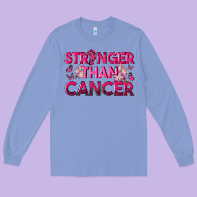 Stronger Than Cancer Long Sleeve Tee Designed By Texasbilliewilder