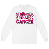 White Stronger Than Cancer Long Sleeve Tee - texasbilliewilder