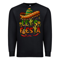 Black let's fiesta mexican hat Premium Sweatshirt - BarkalooDesign