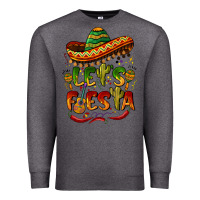 Charcoal Heather let's fiesta mexican hat Premium Sweatshirt - BarkalooDesign
